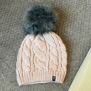 The north face pink beanie